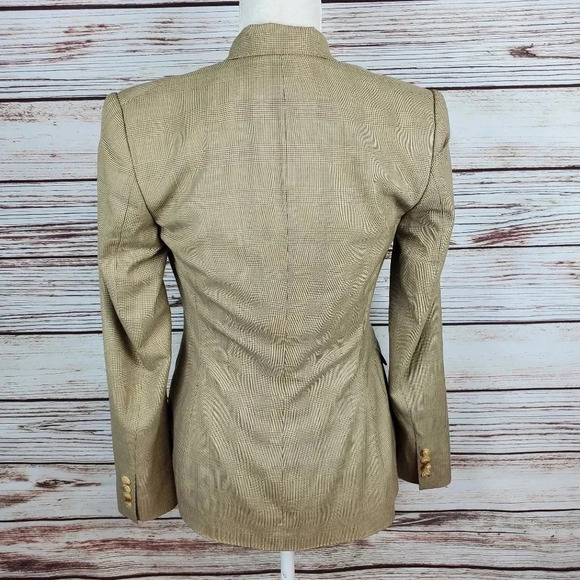 Ralph Lauren Black Label Womens Sz 4 Houndstooth One-Button Blazer Jacket #164 - Picture 12 of 12